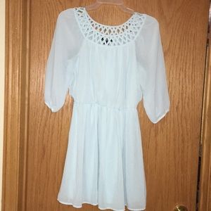 Sequin Hearts Small Jr Size Mint Green Dress